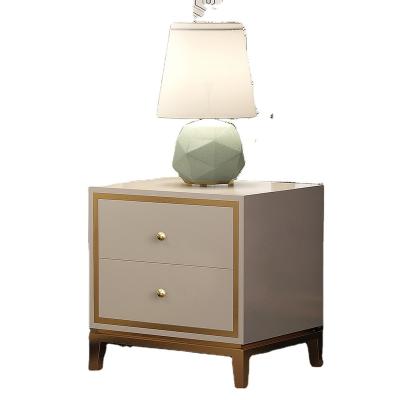 China Modern European Furniture Two Drawers Night Stand Bedside Table for sale