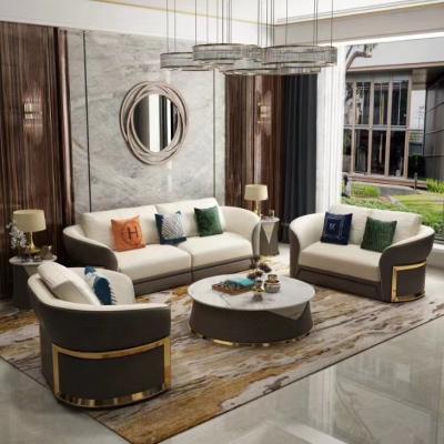 China Modern Living Room Sofa Set Furniture Leather Sofa Set With Armrest for sale