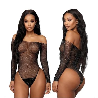 China Spandex/polyester net lenceria bodystocking women's sexy underwear see through sexy panties in sexy lingerie full body stockings for sale