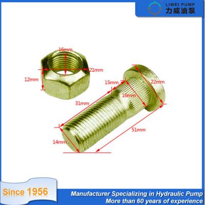 China TianLi Forklift Rim Truck Wheel Bolts Nut ZXQ-30CJA31-000034 for sale