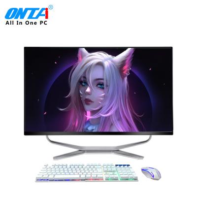 China Build In Camera ONTAI Mini Wall Mountable PC Core i5 All In One Cheap Desktop PC Kids Computer for sale