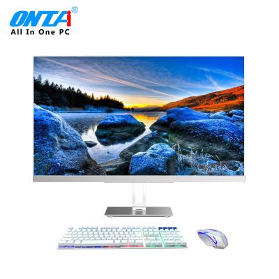 China Build In Camera 23.6 Inch Custom Processor PC Monitor 8G RAM Mini Computer All In One PC Desktop for sale