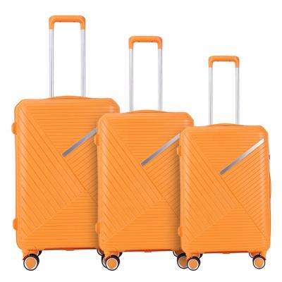 China Popular OEM / ODM 3 Pieces PP Airport Suitcase Hand Held Luggage Moving Set for sale