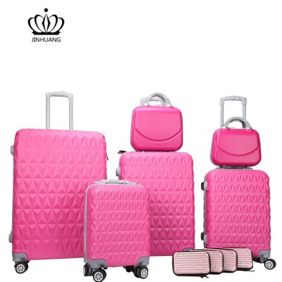 China Travel ABS Long Distance Luggage Sets Promotional Hand Trolley Travel Luggage Bags for sale