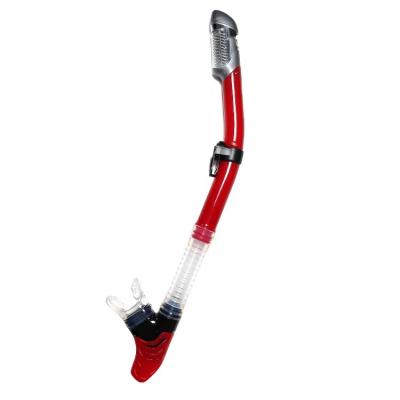 China Durable Underwater Tube Full Dry Blast Snorkel With Splash Guard And Top Valve For Snorkeling for sale