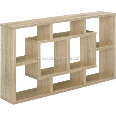 China Beech Color Wood CD Shelf (Other) Adjustable Wood Book Shelves Storage CD Shelf for sale