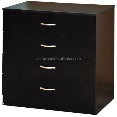 China 4 Drawer Adjustable Black Color Wooden Chest (Other) For Cloth Storage Using In Bedroom for sale