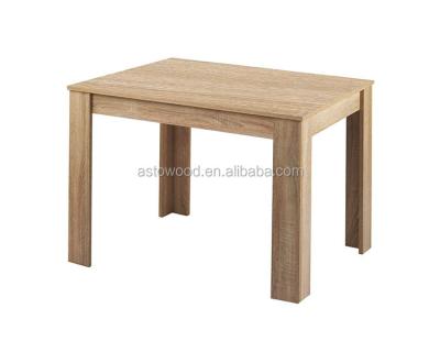 China (Other) Adjustable dining table in white and walnut 120cm melamine with scratch resistant surface for sale