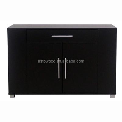 China (Other)Adjustable Sideboard Storage Unit 8 Shelf Cupboard 1 Drawer 2 Door Black for sale