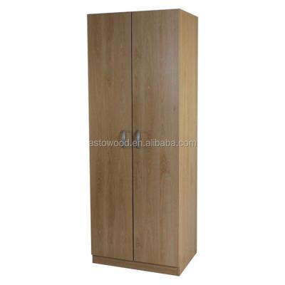 China (Other) white melamine adjustable PB bedroom wardrobe with 2 doors for sale