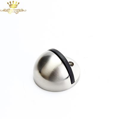 China Modern Metal Door Stopper Door Knob Anti-collision Punch-free Floor Thickened Rubber Stopper for sale