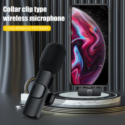 China 2021 New Arrival Lavalier Microphone Portable Audio Video Recording Mic Wireless Lavalier Microphone For IPhone Live Broadcast Gaming Microfonoe for sale