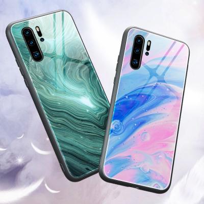 China Luxury Marble Phone Case For Huawei Mate 30 20 Lite Luxury Marble Phone Case For Huawei P40 Pro P30 P20 Lite Pro Back Cover Mate 30 20 Lite Glass Phone for sale