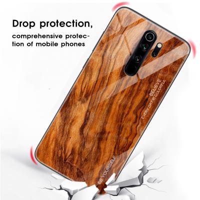 China Wood Tempered Glass Cover Case For XIAOMI Note 7 8 6 5 Pro Wood Grain 9S 9 Phone Case For Xiaomi Redmi Note 8 Pro Tempered Glass Hard Cover For Xiaomi Redmi Note 6 Pro MI 9T 9t 7 8 pro 8A Capa for sale