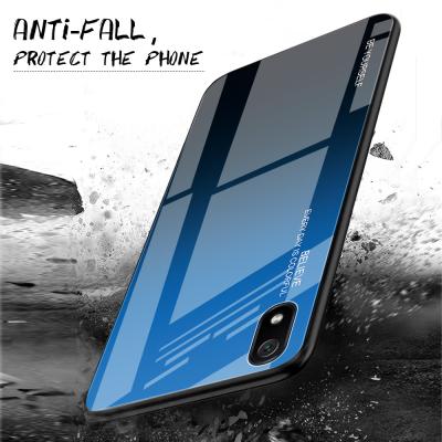 China Mobile Phone Cover Shell Case For Xiaomi For Redmi 7 For Redmi 7A Fashion Anti-scratch Gradient Tempered Glass Back TPU Bumper Cover Shell Case For Xiaomi For Redmi 7 For Redmi 7A for sale