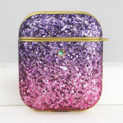 China Shockproof Earphone Cases For Airpod 1 Luxury 2 Cover Headset Radio Glitter Case Rainbow Glitter For Pro Apple Airpods Shockproof Earphone Cases For Airpod 1 Cover 2 radio headset for sale