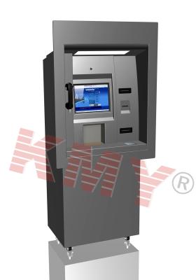 China Sliver Automatic Self Service Banking Kiosk ATM Machine With Bill Acceptor for sale