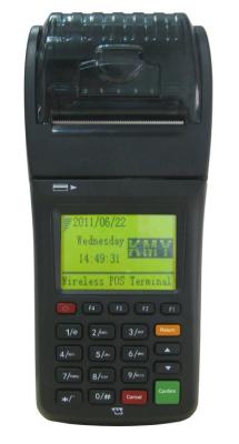 China Handheld Payment POS Terminal , GSM / GPRS Wireless LCD Display for sale