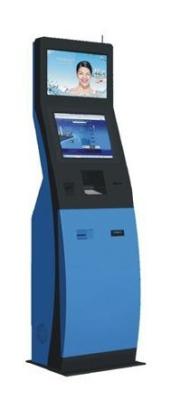 China Blue Touchscreen Ticket Vending Kiosk Bill Payment For Account Inquiry for sale