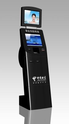 China Dual Screen Free Standing Kiosk / 17inch Touch Information Kiosk Terminal for sale