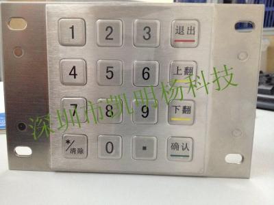 China Waterproof IP65 ATM Machine Stainless Steel Keypad Encryption Pinpad for sale