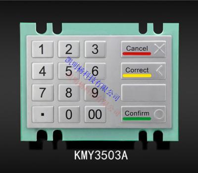 China Encrypted Pinpad ATM Machine Keypad / EPP Metal cash machine keypad for sale