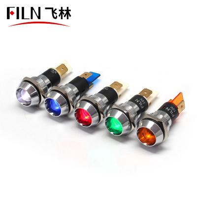 China Red Waterproof Filn 16MM 6V LED Stainless Steel Kitchen Equipment Metal Signal Lights Screw Terminal Solder Pin for sale