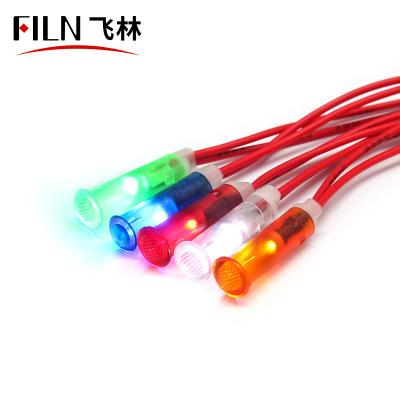 China Plastic sports stadiums FILN 6mm 12v 220v LED water heater warning light with 20cm cable for sale