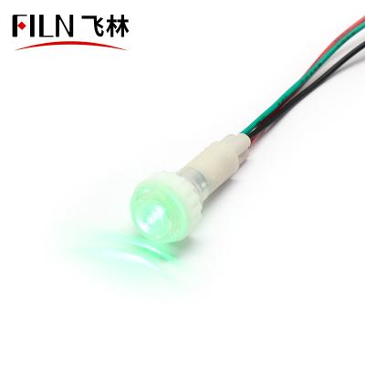 China Plastic sports stadiums FILN signal light two color led pilot lamp with 20cm cable 12v signal light for sale