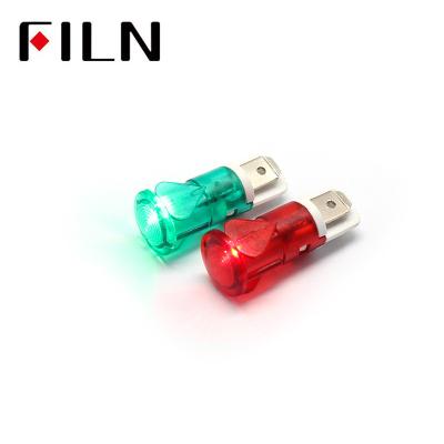 China Blue Automobile 110V Plastic Signal Lights Stainless Steel Filn 12MM Solder Pin for sale