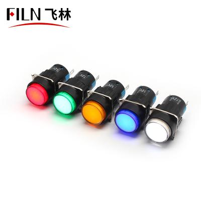 China Plastic Round 16mm AD16 Square Indicator Light Signal Lamp Sodler Pins Push Button Pilot Lamp for sale