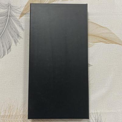 China Handmade Custom Low MOQ Cardboard Small Black Gift Box Packaging For Souvenirs for sale