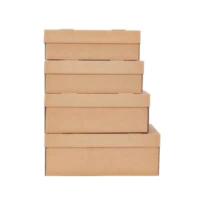 China Handmade Luxury Flat Folding Corrugated Cardboard Packing Box New Cardboard Paper Underwear Clothing Colored Corrugated Boxes Design for sale