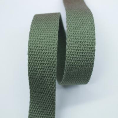 Cina REPT GRS Certified 100% cotton webbing spun polyester Cotton recycled webbing for handbag in vendita