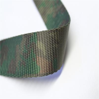 Cina High polyester strap nylon camouflage heat transfer printing webbing forsublimation bag strap belt in vendita