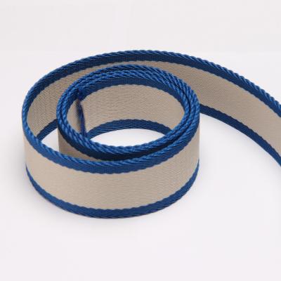 Cina Outdoor 38MM Width Polyester Webbing Strap Sustainable Blue Bag Strap in vendita