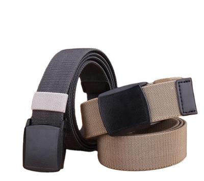 China 3.8 Cm Plain Military Tactical Fabric Waist Belt Custom Men Army Webbing Outdoor With Plastic Buckle Laser Logo Te koop