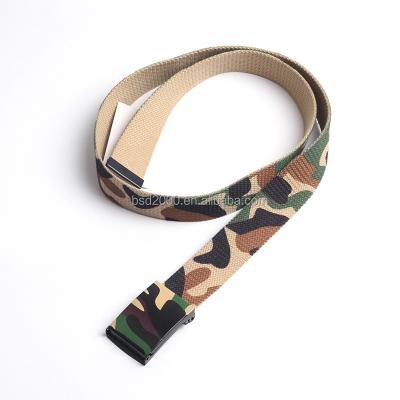 China High quality Plain Military Tactical Custom Men Army Outdoor Woven Fabric Nylon Belt With Plastic Buckle Laser Logo Webbing for sale