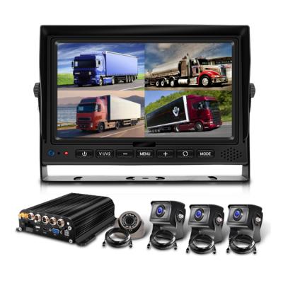 China Bus Car Fleet Remote Monitoring 4G GPS 4CH Mobile DVR 7 Inch Video Monitor System for sale