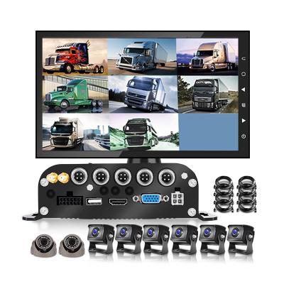 China Bus Truck Remote Surveillance 8CH 4G GPS Mobile DVR SD 10.1 Inch IPS Screen 8 Channel CCTV MDVR System for sale