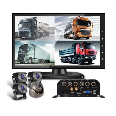 China Bus Truck MDVR Kit Remote Mobile View 4G GPS 4CH HDD DVR Monitor System Support Computer Mobile Phone for sale