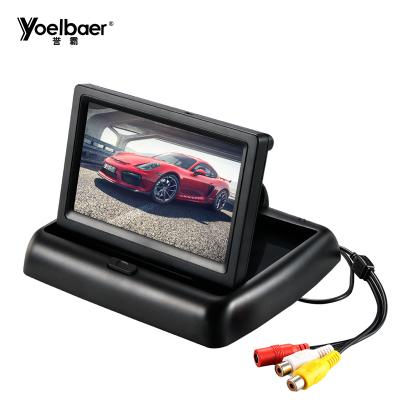 China Universal Vehicles 4.3 Inch Foldable Car Rearview Monitor Auto Parking System 4.3 Inch Display for sale