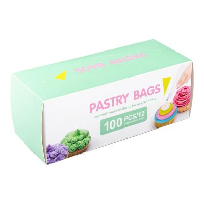 China Sustainable Extra Thick Transparent Suction Box Disposable Cake Pastry Icing Piping Bag for sale