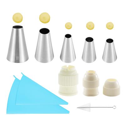 China Sustainable Cake Nozzle Decorating Piping Nozzles Set 304 Stainless Steel Cake Pastry Nozzle Nozzles for sale