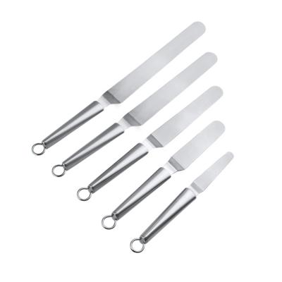 China 6 Inch Stainless Steel Viable Fondant Pastry Baking Cake Decorating Tool Cream Spatula For Cake Smoother for sale