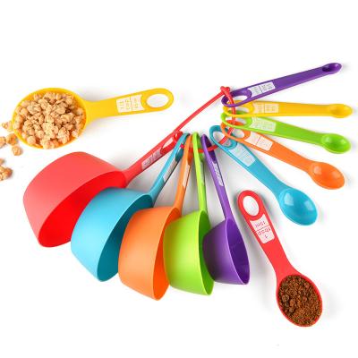 China Sustainable Amazon 12 Pieces of Medicine Sprinkles Colored Plastic Measuring Cups and Spoons for sale