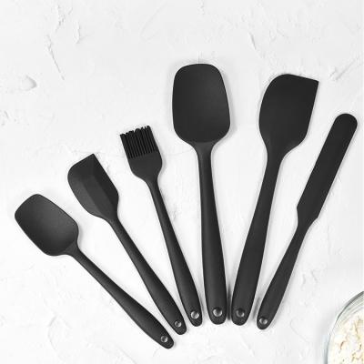 China Durable Built-in Silicone Spatula Set Non-Stick Baking Tools Spatula Baking Tool Kit Accessories for sale