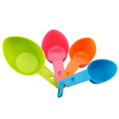 China Viable Set Of 4 Pieces Of Mini Plastic Measuring Spoon And Color Combination Household Kitchen Seasonin Measuring Cup Set for sale