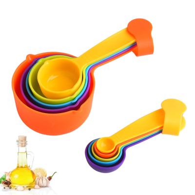 China 10 Pack Plastic Kitchen Measuring Tools Viable Coffee Measuring Cup Colorful Set for sale