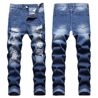 China 2022 New Children's Clothing Dye Distressed Bootcut Boys Breathable Styles Washing Blue Boys Jeans Pants for sale